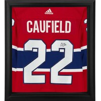 Cole Caufield Montreal Canadiens Autographed Red adidas Authentic Jersey Shadowbox
