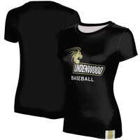 Women's Black Lindenwood Lions Baseball T-Shirt
