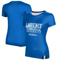 Women's Blue Lawrence Technological University Blue Devils Football T-Shirt