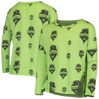 Girls Youth Rave Green Seattle Sounders FC Back in Action Long Sleeve T-Shirt