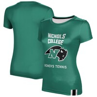 Women's Green Nichols College Bison Women's Tennis T-Shirt