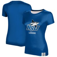 Women's Blue Nova Southeastern Sharks Lacrosse T-Shirt