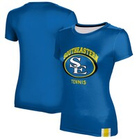 Women's Blue Southeastern Oklahoma State Savage Storm Tennis T-Shirt