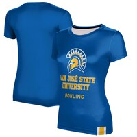 Women's Royal San Jose State Spartans Bowling T-Shirt