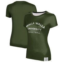 Women's Green Walla Walla Wolves Basketball T-Shirt