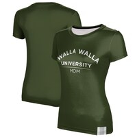 Women's Green Walla Walla Wolves Mom T-Shirt