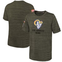 Youth Nike Olive Los Angeles Rams 2022 Salute To Service Velocity T-Shirt