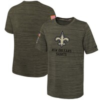 Youth Nike Olive New Orleans Saints 2022 Salute To Service Velocity T-Shirt