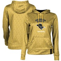 Women's Gold Ohio Dominican Panthers Grandma Pullover Hoodie