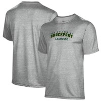 Men's Gray SUNY Brockport Golden Eagles Lacrosse Name Drop T-Shirt