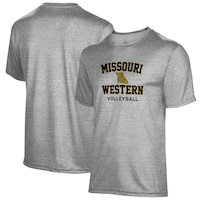 Men's Gray Missouri Western State Griffons Volleyball Name Drop T-Shirt