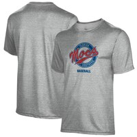 Men's Gray Florida Southern Moccasins Baseball Name Drop T-Shirt