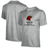 Men's Gray Illinois Tech Scarlet Hawks Women's Swimming & Diving Name Drop T-Shirt