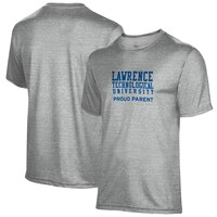 Men's Gray Lawrence Technological University Blue Devils Proud Parent Name Drop T-Shirt