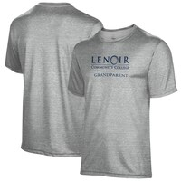 Men's Gray Lenoir Community College Grandparent Name Drop T-Shirt