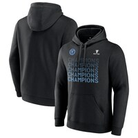Men's Fanatics Branded Black New York City FC 2021 MLS Cup Champions Standard Fitted Pullover Hoodie