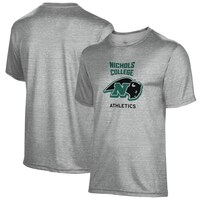 Men's Gray Nichols College Bison Athletics Name Drop T-Shirt