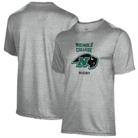 Men's Gray Nichols College Bison Rugby Name Drop T-Shirt