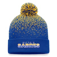 Men's Fanatics Branded Royal Buffalo Sabres Iconic Gradient Cuffed Knit Hat with Pom