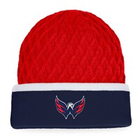 Men's Fanatics Branded  Red/Navy Washington Capitals Iconic Striped Cuffed Knit Hat
