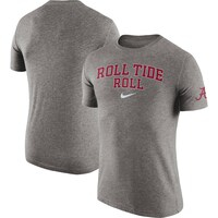 Men's Nike Heathered Gray Alabama Crimson Tide 2-Hit Tri-Blend Performance T-Shirt