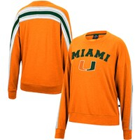 Women's Colosseum Heathered Orange Miami Hurricanes Team Oversized Pullover Sweatshirt