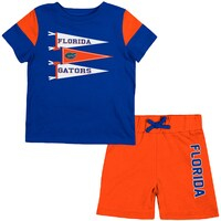 Newborn & Infant Colosseum Royal/Orange Florida Gators Baby Herman T-Shirt & Shorts Set