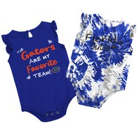 Girls Newborn & Infant Colosseum Royal Florida Gators Two Bits Two-Pack Bodysuit Set