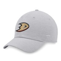 Men's Fanatics Branded Heather Gray Anaheim Ducks Logo Adjustable Hat