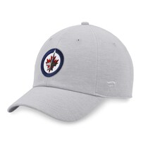 Men's Fanatics Branded Heather Gray Winnipeg Jets Logo Adjustable Hat