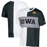 Youth Russell White/Black Iowa Hawkeyes Colorblock T-Shirt