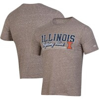 Men's Russell Heathered Charcoal Illinois Fighting Illini Tri-Blend T-Shirt