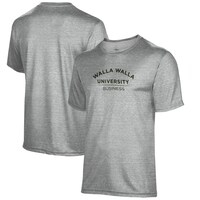 Men's Gray Walla Walla Wolves Business Name Drop T-Shirt
