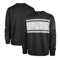 Men's '47 Heather Black San Antonio Spurs Tribeca Emerson Pullover Sweatshirt