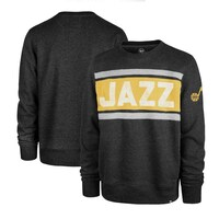 Men's '47 Heather Black Utah Jazz Tribeca Emerson Pullover Sweatshirt