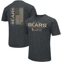 Men's Colosseum Heathered Black Baylor Bears OHT Military Appreciation Flag 2.0 T-Shirt