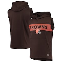 Men's MSX by Michael Strahan Brown Cleveland Browns Active Sleeveless Pullover Hoodie