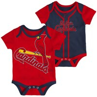 Infant Red/Navy St. Louis Cardinals Double 2-Pack Bodysuit Set