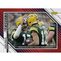 Aaron Rodgers Green Bay Packers Fanatics Exclusive Parallel Panini Instant NFL Week 16 Rodgers Breaks Favre's Packers Touchdown Record Single Trading Card - Limited Edition of 99