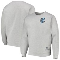 Men's Mitchell & Ness Heathered Gray New York City FC Monogram Pullover Sweatshirt
