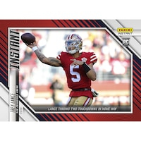 Trey Lance San Francisco 49ers Fanatics Exclusive Parallel Panini Instant NFL Week 17 Lance Throws Two Touchdowns in Home Win Single Rookie Trading Card - Limited Edition of 99