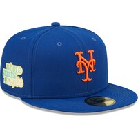 Men's New Era Royal New York Mets 1986 World Series Champions Citrus Pop UV 59FIFTY Fitted Hat