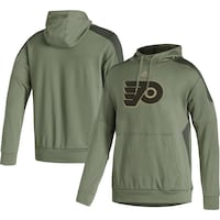 Men's adidas Olive Philadelphia Flyers Military Appreciation Primegreen Pullover Hoodie
