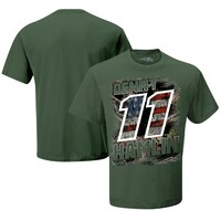 Men's Joe Gibbs Racing Team Collection Olive Denny Hamlin Camo Patriotic T-Shirt
