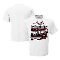 Men's Team Penske White Austin Cindric Discount Tire Wedge T-Shirt