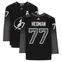 Victor Hedman Tampa Bay Lightning Autographed adidas Black Alternate Authentic Jersey