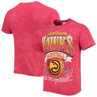 Men's '47 Red Atlanta Hawks 75th Anniversary City Edition Mineral Wash Vintage Tubular T-Shirt