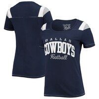 Women's Navy Dallas Cowboys Peggy Scoop-Neck T-Shirt
