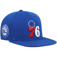 Men's Mitchell & Ness Royal Philadelphia 76ers Core Side Snapback Hat
