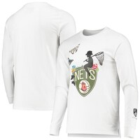 Men's White Brooklyn Nets Sue Tsai Long Sleeve T-Shirt